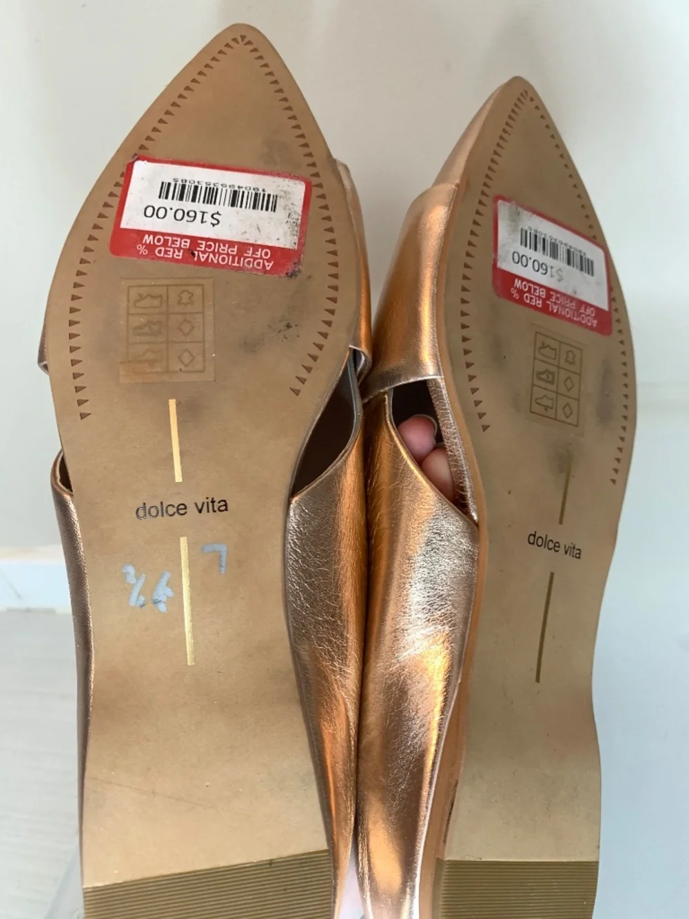 Dolce Vita Camia Mule Rose Gold Leather 7.5 - Picture 3 of 10